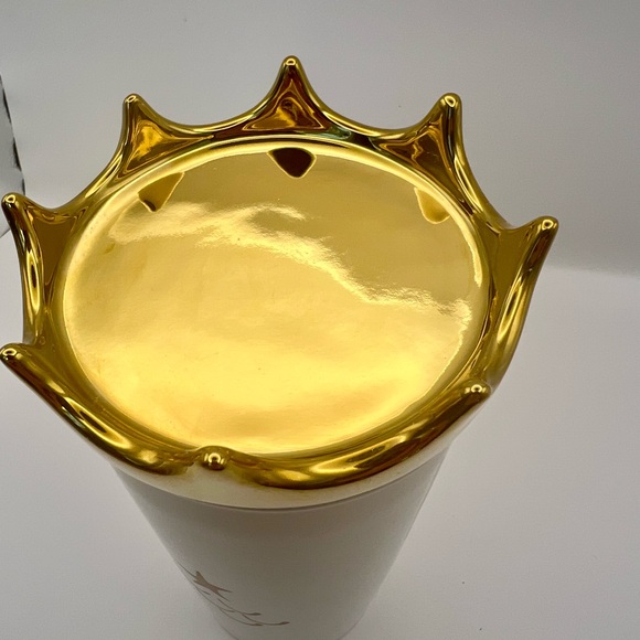 Starbucks Siren Ceramic Travel Mug with Gold Crown Lid 2016 - Picture 9 of 9